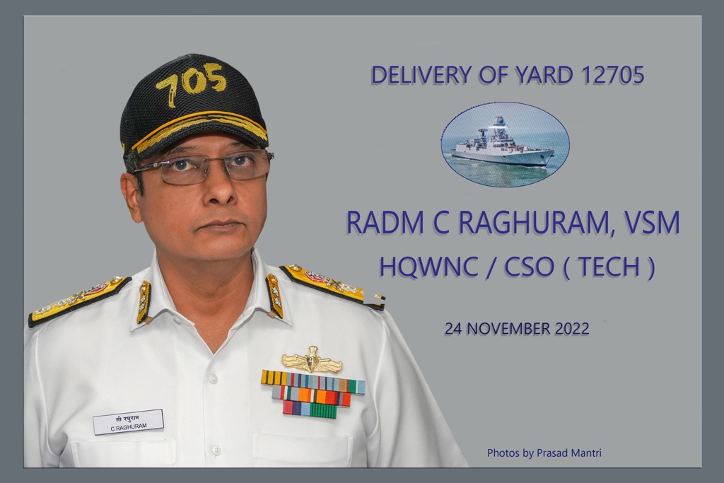 Delivery Of Second Destroyer Of P15B Class 'Mormugao' To Indian Navy -24th Nov 2022